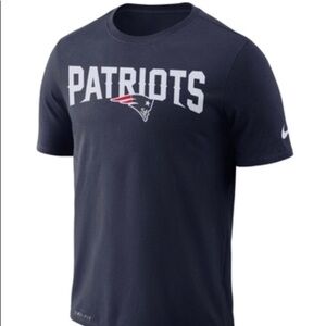 NWT Nike NFL Men's Navy Blue New England Patriots Short Sleeve Tee Sz Medium